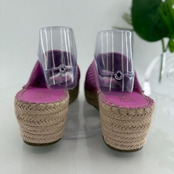 Franco Sarto Women's Pamala Sandal Size 10 Wedge Platform Pink Espadrille - Picture 9 of 13